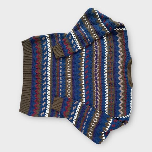 Vintage 90s American Eagle Crewneck Sweater Mens XL Patterned Grandpacore Preppy - Picture 7 of 10